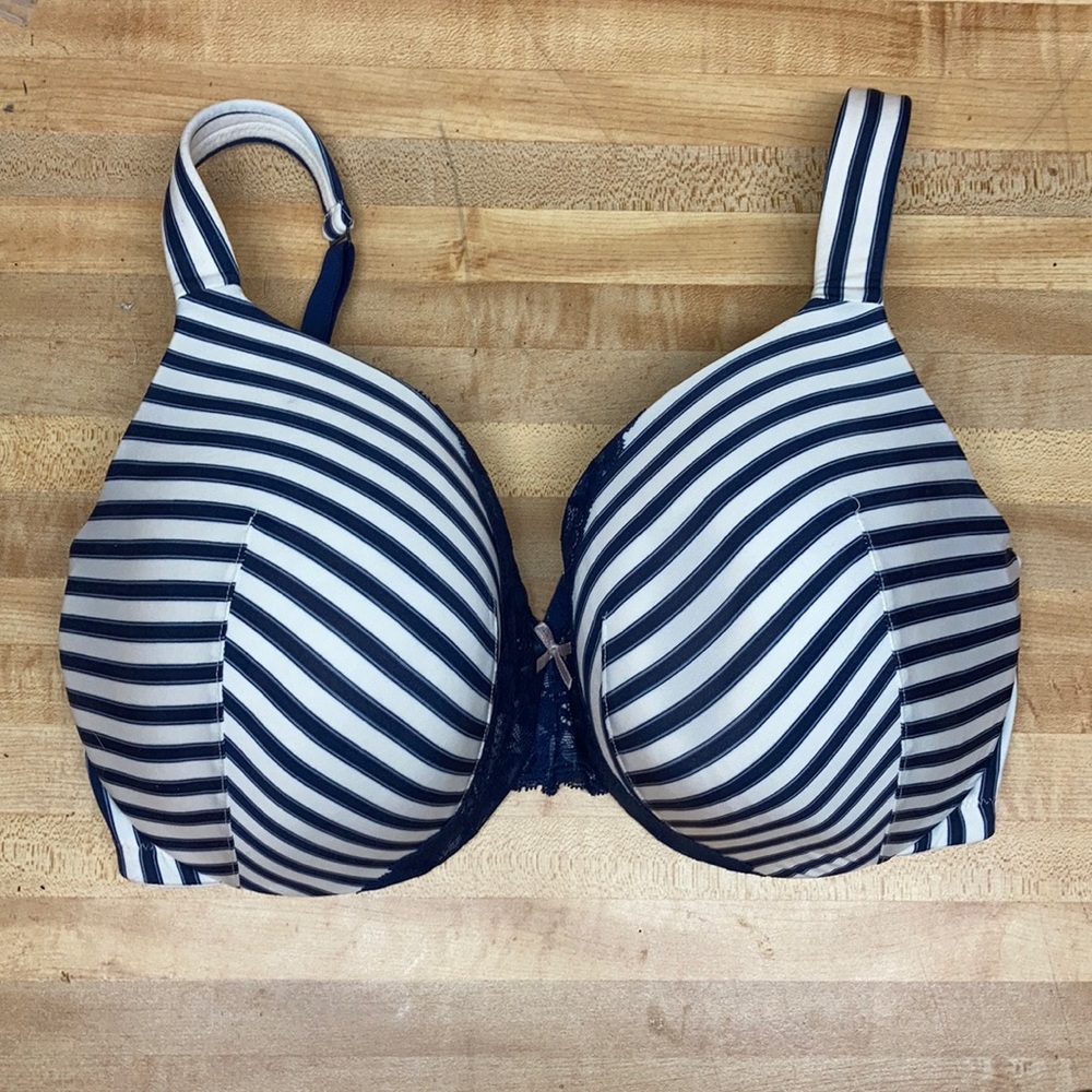 CACIQUE Navy Blue and White Bra